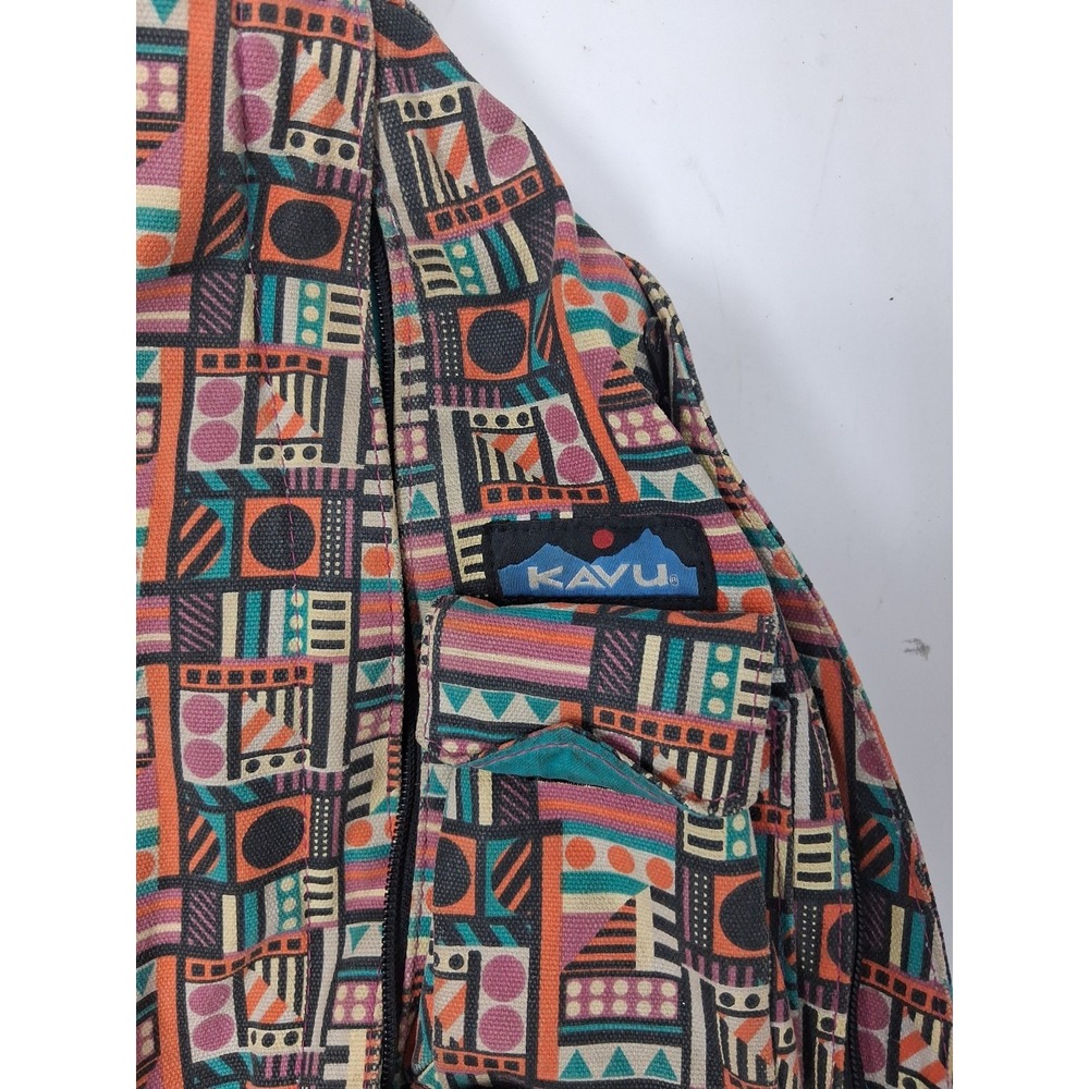 KAVU Rope Sling Bag Colorful Geometric Pattern. K - Picture 3 of 11